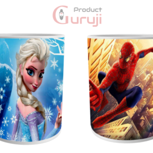 Frozen Elsa and Spider Man White Ceramic Combo Coffee Mug