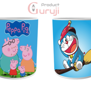 Doraemon and Peppa Pig Cartoon Ceramic Combo Cup