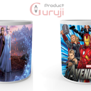 Frozen Elsa Anna and Marvel Superhero Combo Coffee Mug