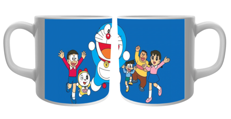 Doraemon nobita friend quotes doraemon nobita printed ceramic white coffee mug for kids
