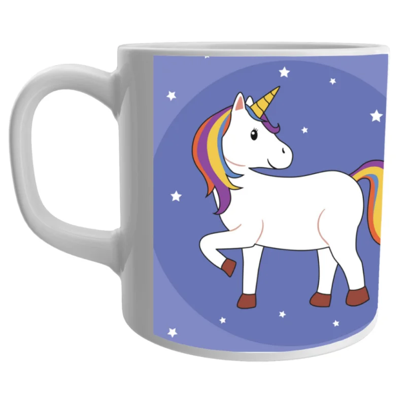 Unicorn design print on mug- unicorn cartoon printed mug for kids