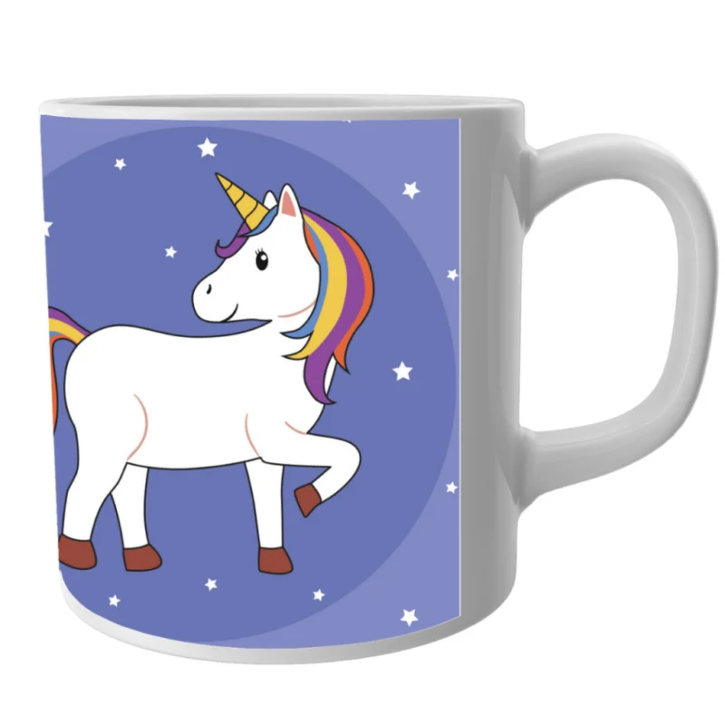 Unicorn design print on mug- unicorn cartoon printed mug for kids