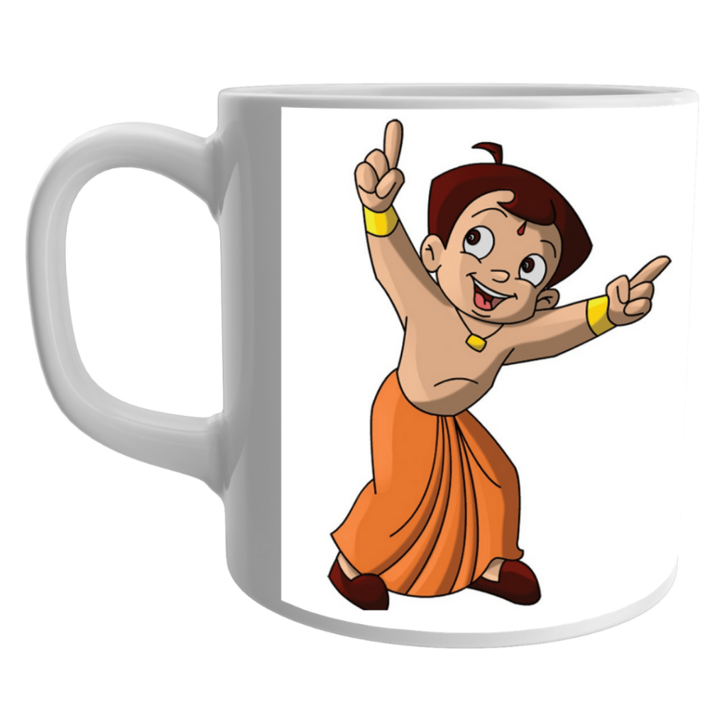 Cute cartoon chhota bheem character printed coffee mug for kids