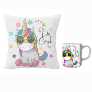 Unicorn designer cushion with cushion cover with filler and coffee mug | Cartoon Unicorn - Pillow Cover: 12 x 12 inch & coffee mug: 350 ml combo pack. 7 - Product GuruJi