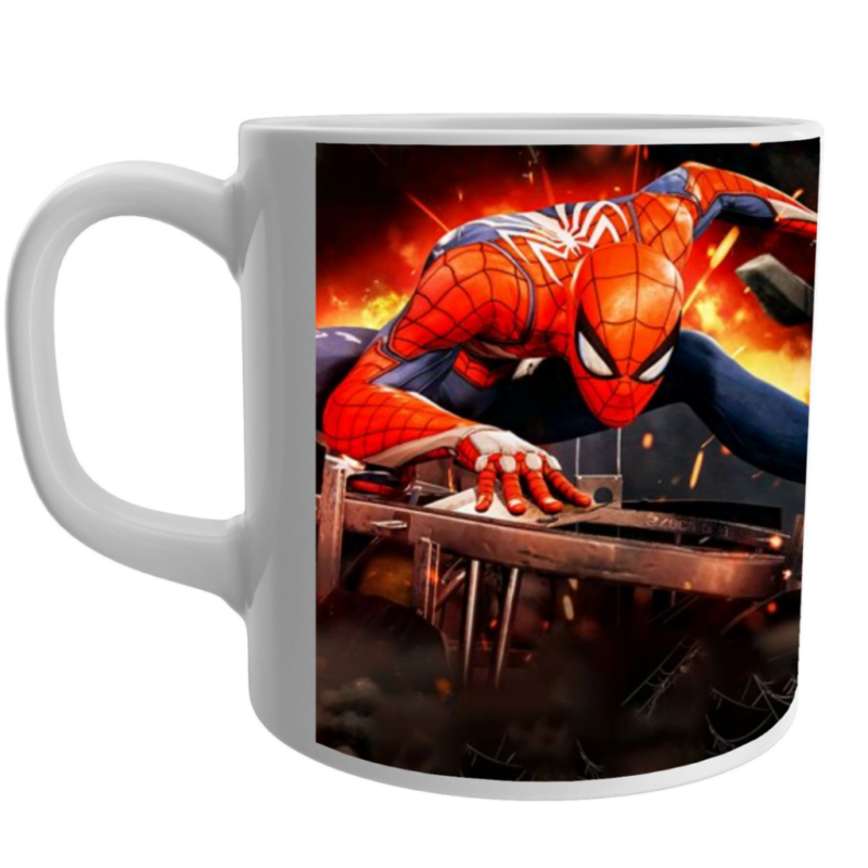 "SPIDERMAN" Printed Ceramic White Tea and Coffee Ceramic Mug , coffee mug for kids,spiderman design printed coffee mug for kids,spiderman coffee mug for gifts