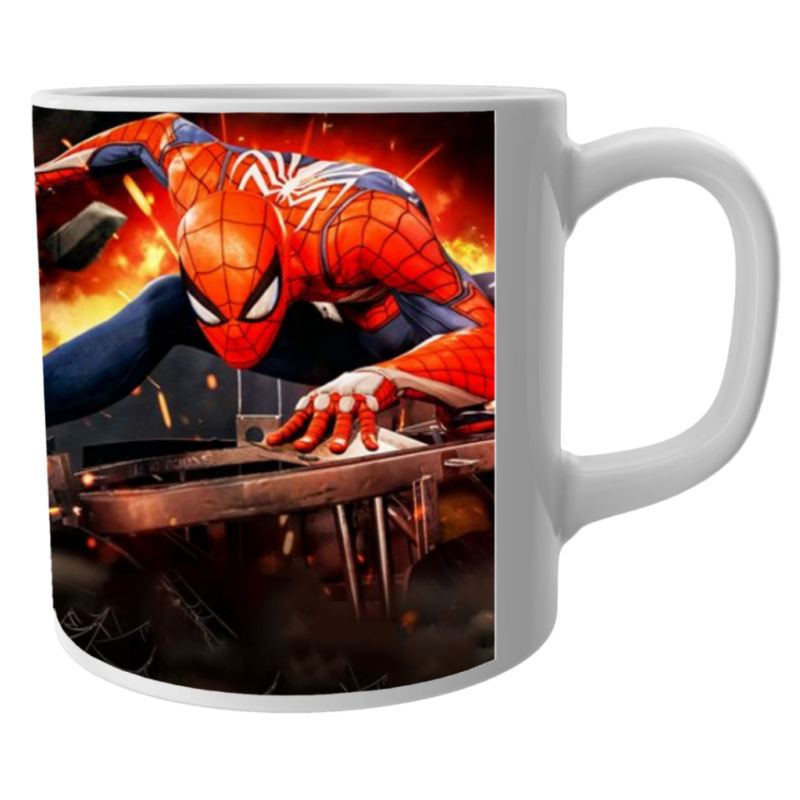 "SPIDERMAN" Printed Ceramic White Tea and Coffee Ceramic Mug , coffee mug for kids,spiderman design printed coffee mug for kids,spiderman coffee mug for gifts - Image 2