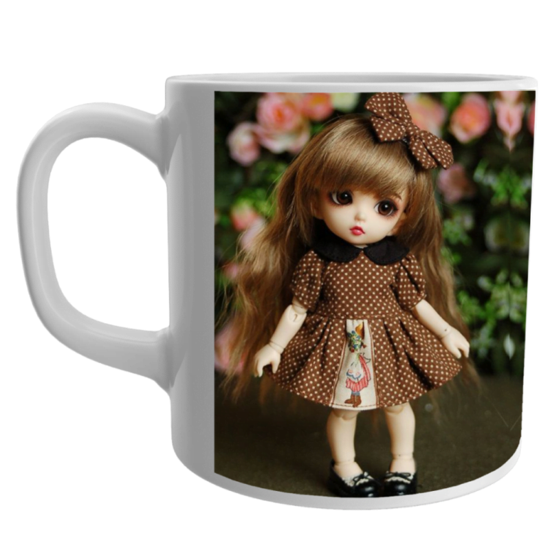 Barbie Doll coffee Mug, Barbie Doll Gifts, Barbie Dolls Birthday Items, Barbie White Ceramic Mug