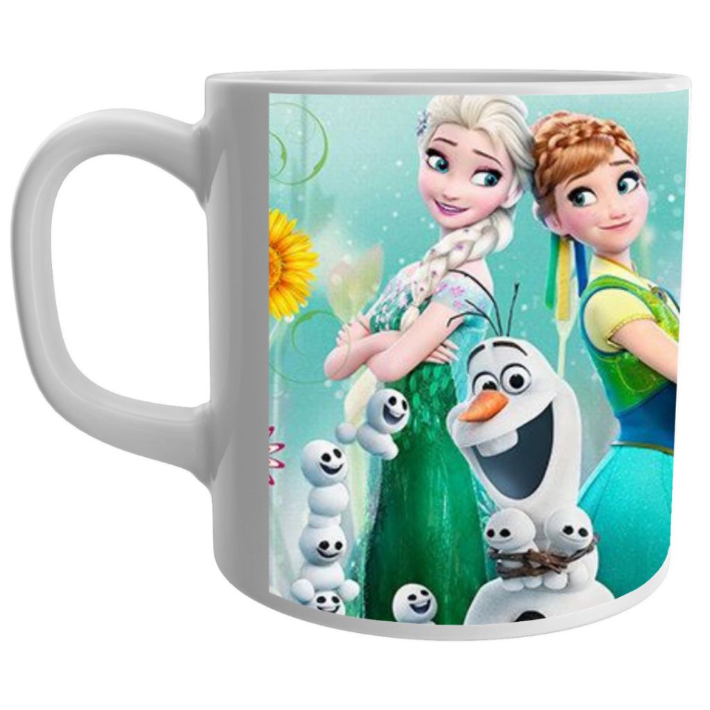 Beautiful Coffee mug For Office with Barbie Doll Pattern white Ceramic Mug