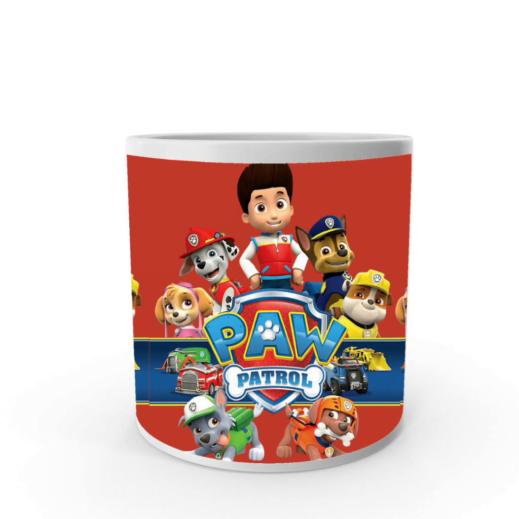 Paw patrol cartoon design mug for kids, Paw patrol printed coffee mug,white ceramic coffee mug for kids