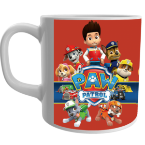 Paw patrol cartoon design mug for kids, Paw patrol printed coffee mug,white ceramic coffee mug for kids