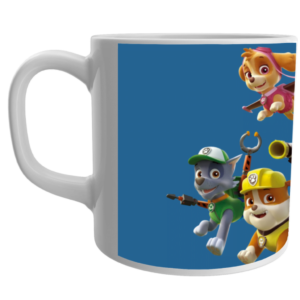 Paw patrol cartoon design mug for kids, Paw patrol printed coffee mug,white ceramic coffee mug for kids