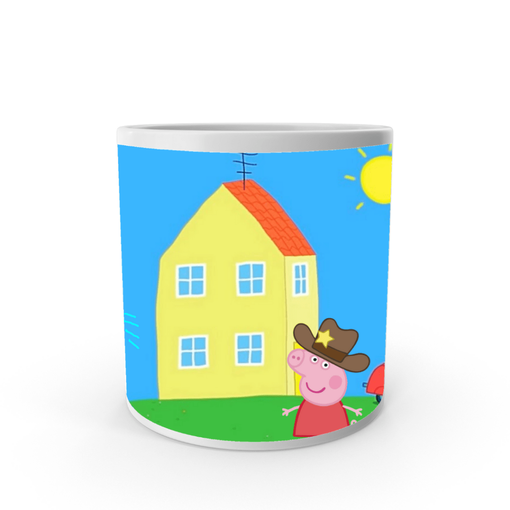 Peppa Pig Mugs, Peppa pig coffee Mug for Kids,White Ceramic Peppa Pig Coffee Mug, Gifts for Kids