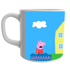 Peppa Pig Mugs, Peppa pig coffee Mug for Kids,White Ceramic Peppa Pig Coffee Mug, Gifts for Kids