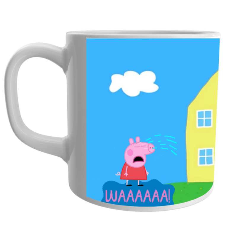 Peppa Pig Mugs, Peppa pig coffee Mug for Kids,White Ceramic Peppa Pig Coffee Mug, Gifts for Kids - Image 2
