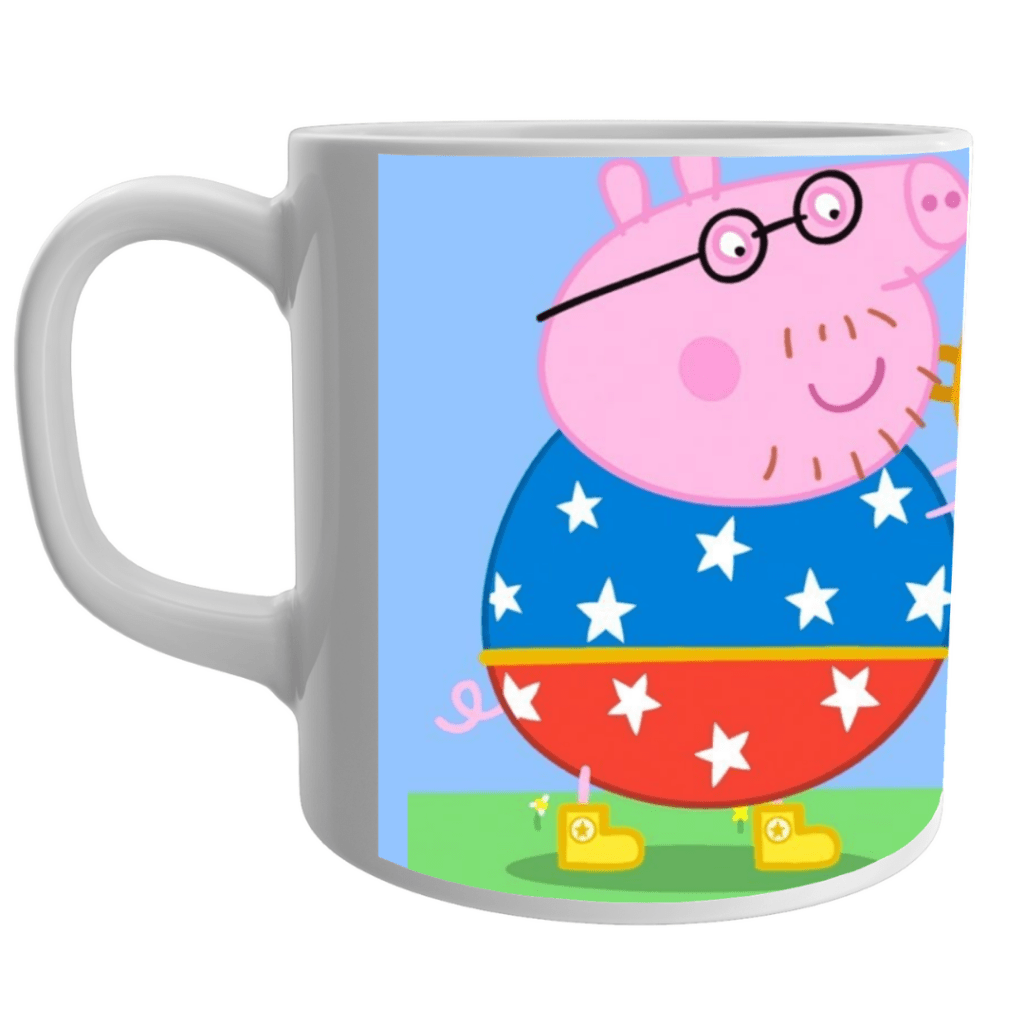 Peppa pig mug, peppa pig coffee mug for Kids white Ceramic Mug