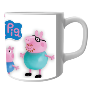 Peppa pig family cartoon coffee mug, Peppa pig toys ceramic mug for kids