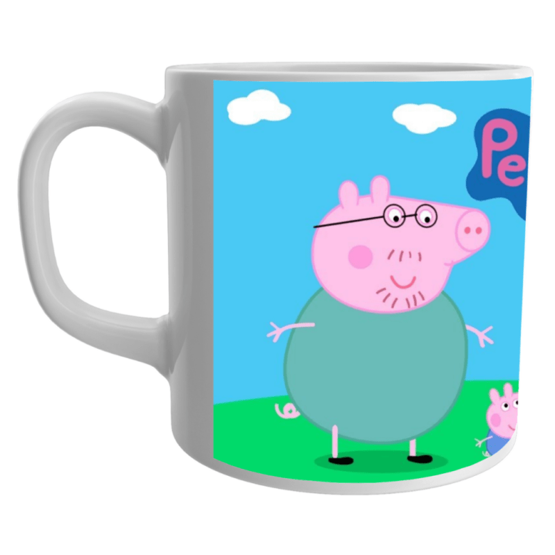 White Ceramic Peppa Pig Cartoon Coffee Mug for Friends/Birthday Gifts for Kids