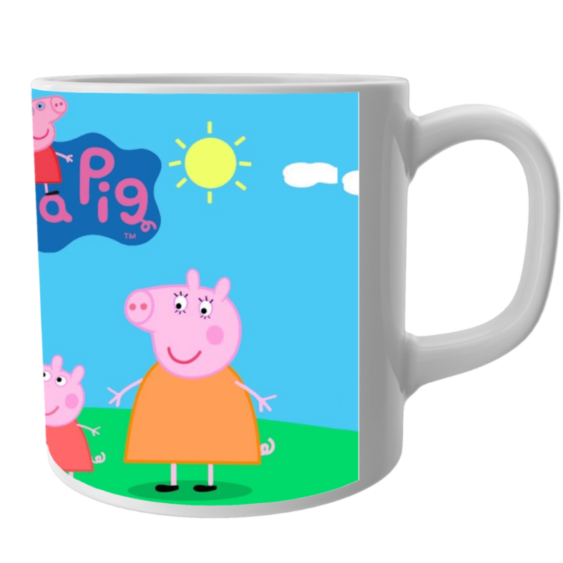 White Ceramic Peppa Pig Cartoon Coffee Mug for Friends/Birthday Gifts for Kids