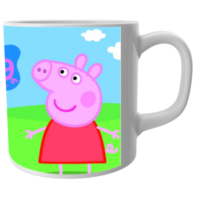 White Ceramic Peppa Pig Design Coffee Mugs Best Gift for Kids Children,Peppa Pig Design Mug for Kids,Best Gifts for Kids,White Ceramic Coffee Mug for Kids