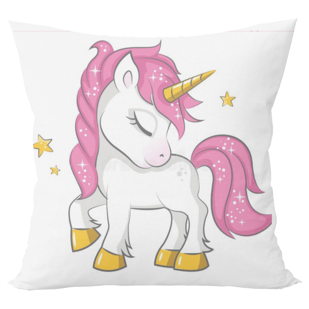 Beautiful unicorn design cushion with cushion cover