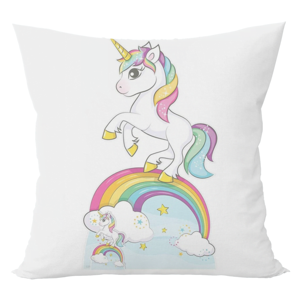 Unicorn print cushion with cushion cover