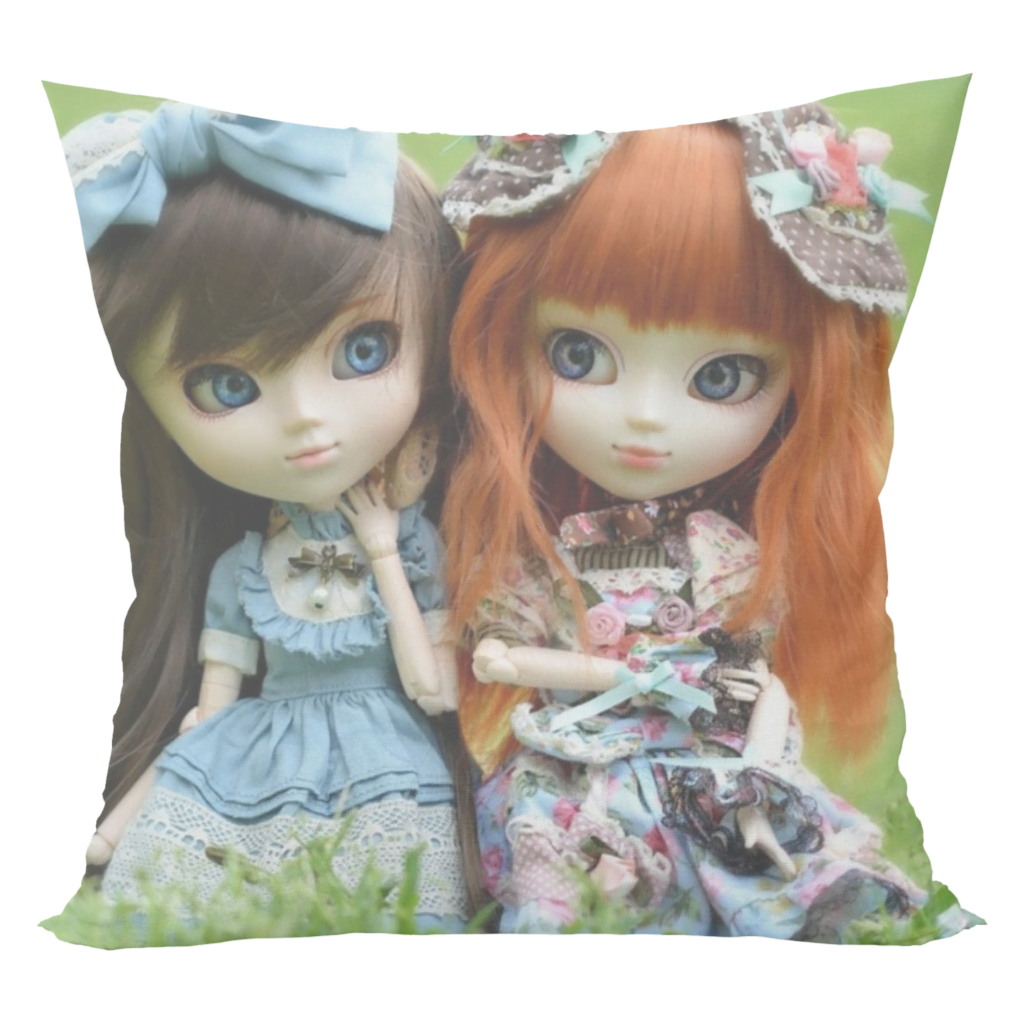 Barbie dolls cushion with cushion cover