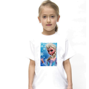 Product guruji Doll Cartoon White Round Neck Regular Fit Premium Polyester Tshirt with Mug.