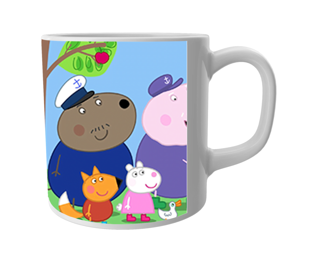 Peppa Pig Mug, Peppa pig Coffee Mug for Kids White Ceramic Mug.