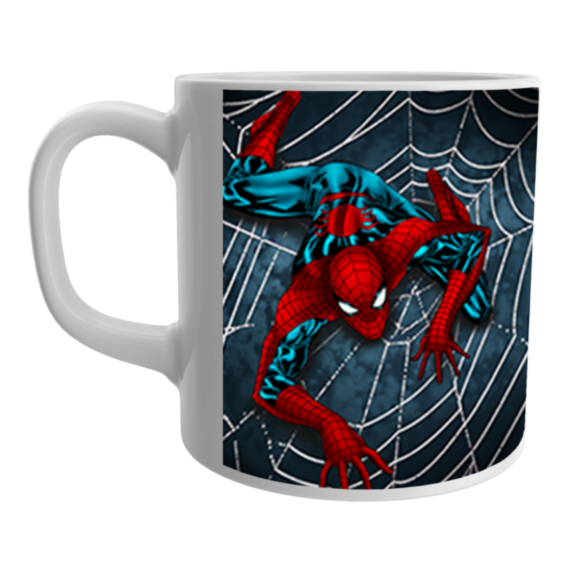 Spiderman Superhero Cartoon White Tea and Coffee Ceramic Mug, Mug for kids.
