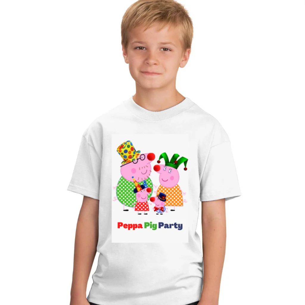 Peppa Pig  Party Cartoon Tshirt for Boys, Cartoon Tshirts for Kids?