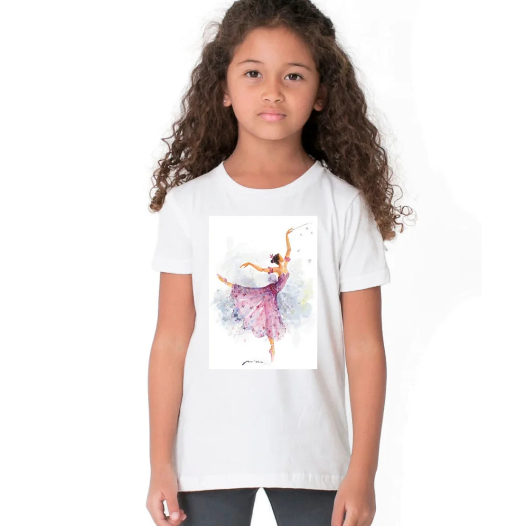 Doll Sketch Design Tshirt For Girls, Cartoon Tshirt For Girls..