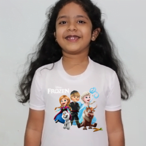 Frozen Cartoon Design Tshirt For Girls, Cartoon Tshirt For Girls..