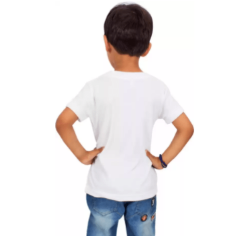 Product guruji Black Spider Print White Round Neck Regular Fit Premium Polyester Tshirt for Boys.?