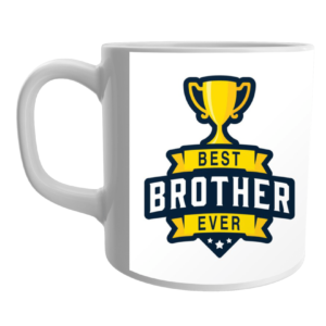 Product Guruji White Ceramic Musicar BEST BROTHER EVER Print on Mug for Kids/Children.