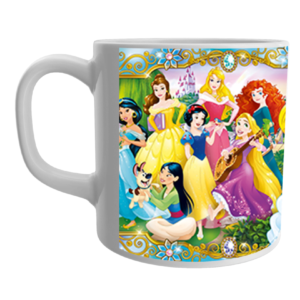 Product Guruji White Ceramic Dolls Cartoon on Mug for Girls/Kids.?