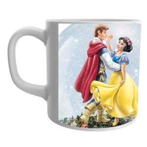 Product Guruji White Ceramic Dolls Toon on Coffee Mug for Kids/Children.