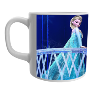 Product Guruji White Ceramic Elsa Frozen Doll Cartoon on Coffee Mug for Kids.