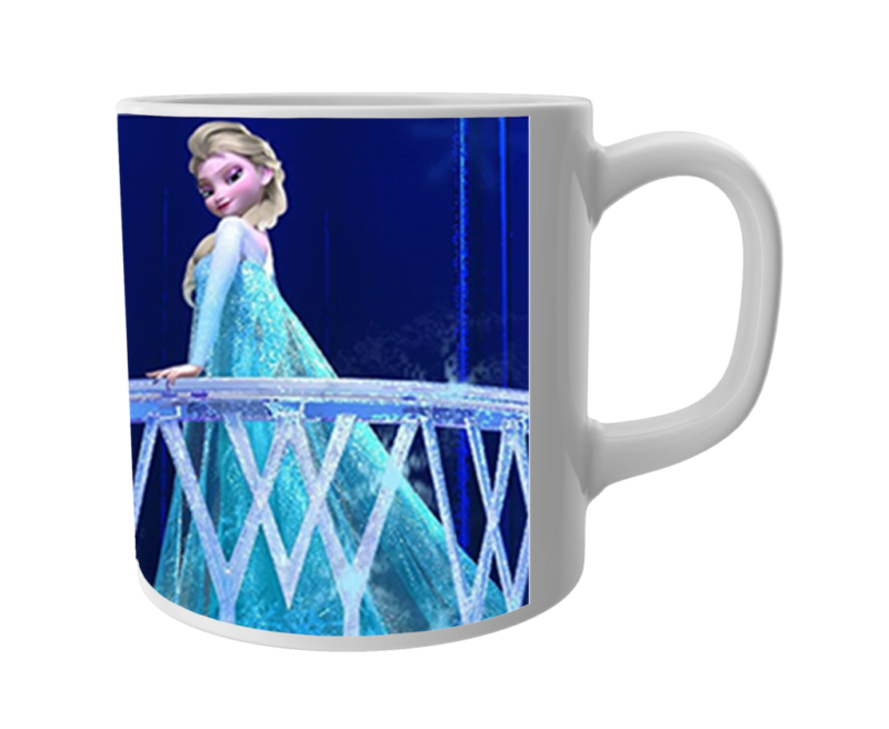 Product Guruji White Ceramic Elsa Frozen Doll Cartoon on Coffee Mug for Kids.