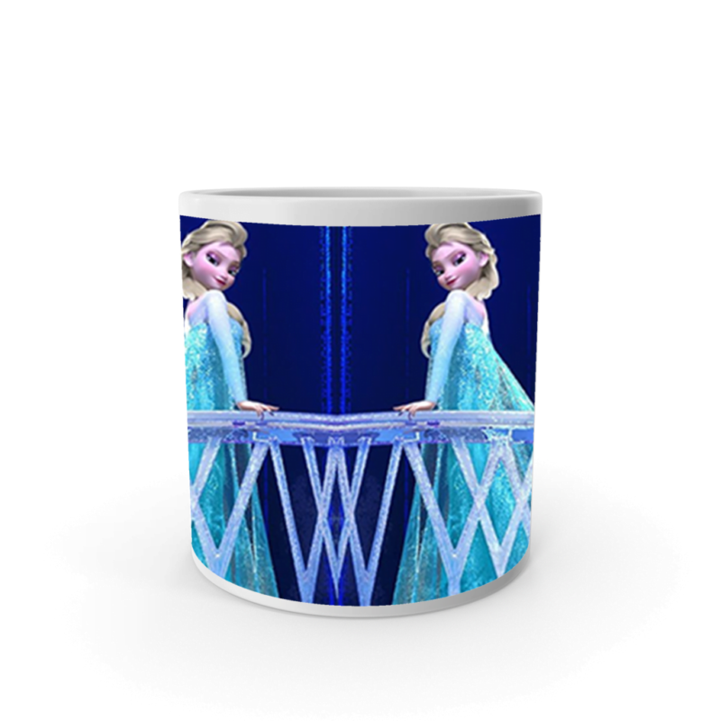 Product Guruji White Ceramic Elsa Frozen Doll Cartoon on Coffee Mug for Kids.