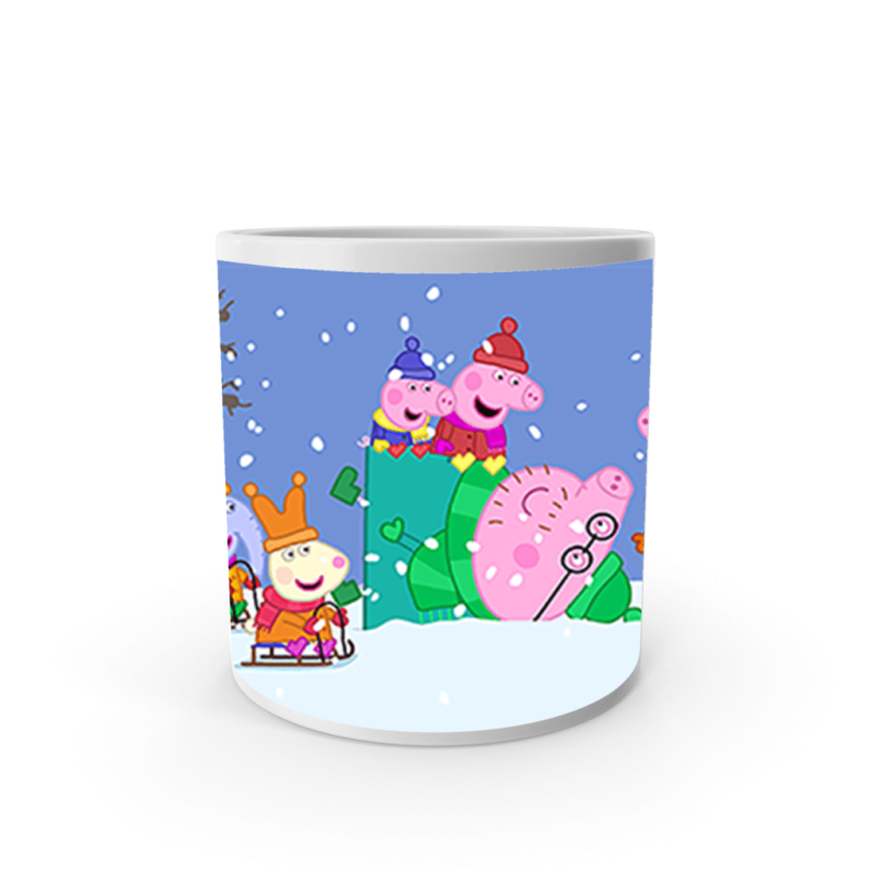 Product Guruji White Ceramic Snow White Peppa Pig Cartoon on Coffee Mug for Kids. - Image 3