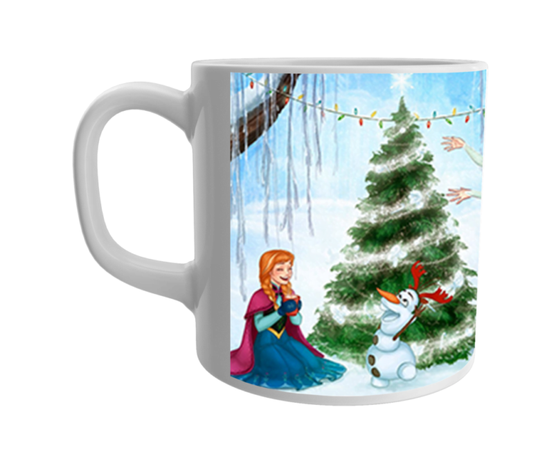 Product Guruji White Ceramic Elsa Frozen Doll Cartoon on Coffee Mug for Kids/Girls.