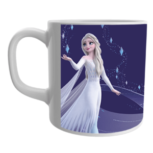 Product Guruji White Ceramic Elsa Frozen Doll Cartoon on Coffee Mug for Girls.