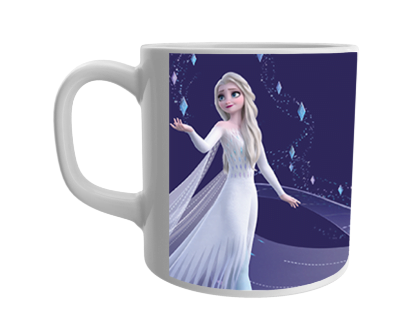 Product Guruji White Ceramic Elsa Frozen Doll Cartoon on Coffee Mug for Girls.