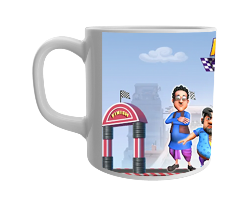 Product Guruji White Ceramic Motu Patlu Toons on Coffee Mug for Kids/Gift.