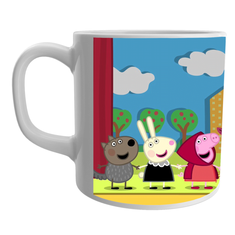 Product Guruji White Ceramic Peppa Pigs Toon on Coffee Mug for Kids/Gift.…