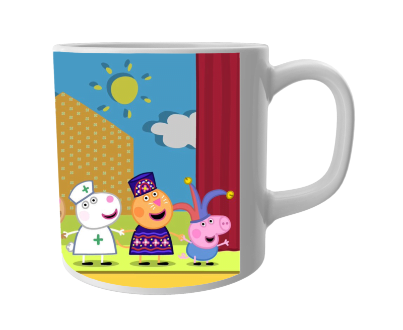 Product Guruji White Ceramic Peppa Pigs Toon on Coffee Mug for Kids/Gift.?