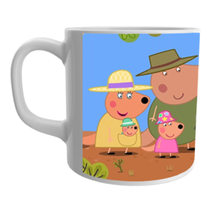 Product Guruji White Ceramic Peppa Pig Cartoon on Coffee Mug for Kids/Gift.?