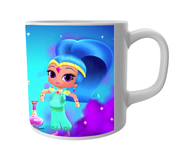 Product Guruji White Ceramic 'Barbie Princess and Queen' Coffee Mug .?