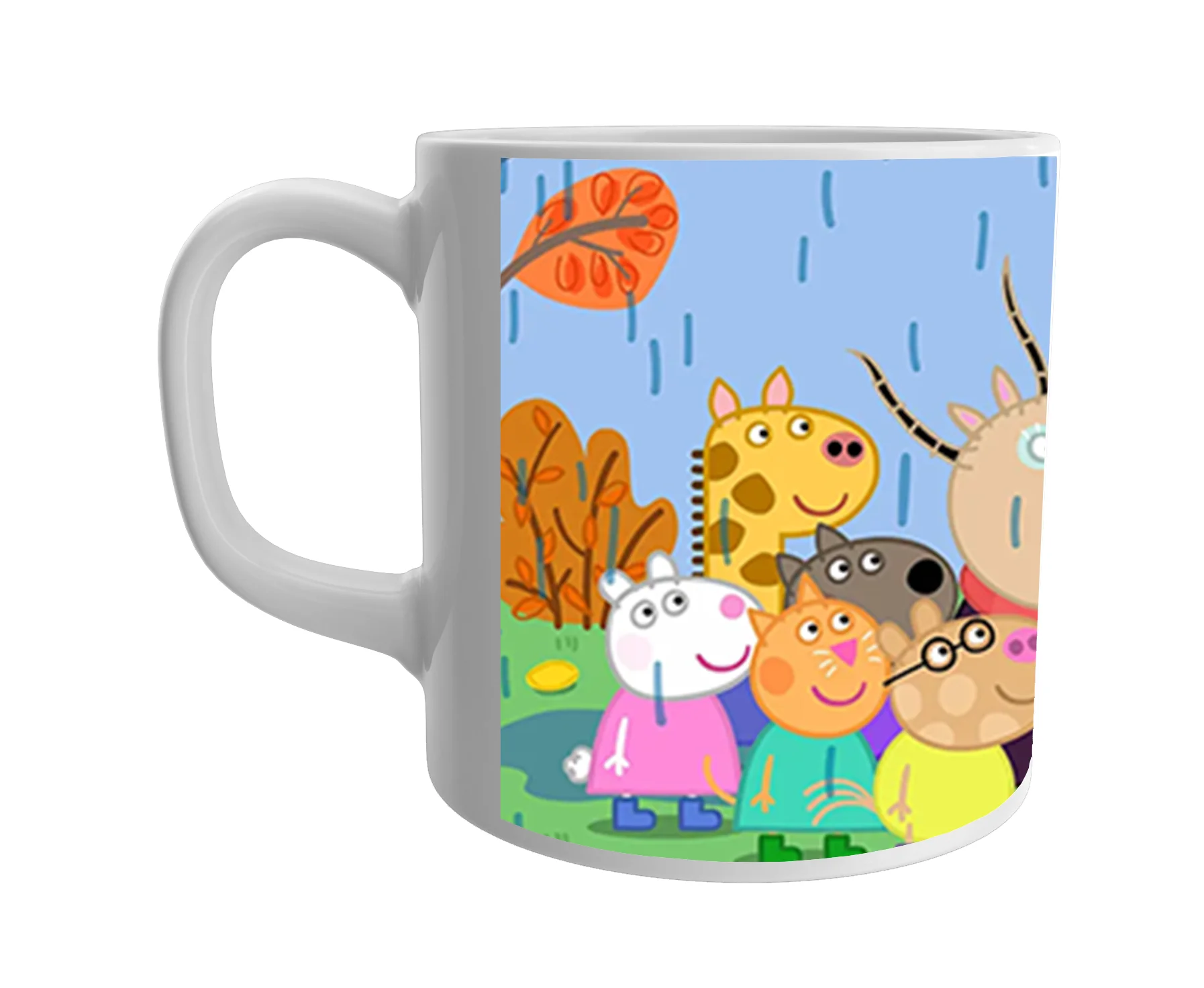 Product Guruji Peppa pig Friend Cartoon White Ceramic Coffee/Tea  Mug for Kids.?