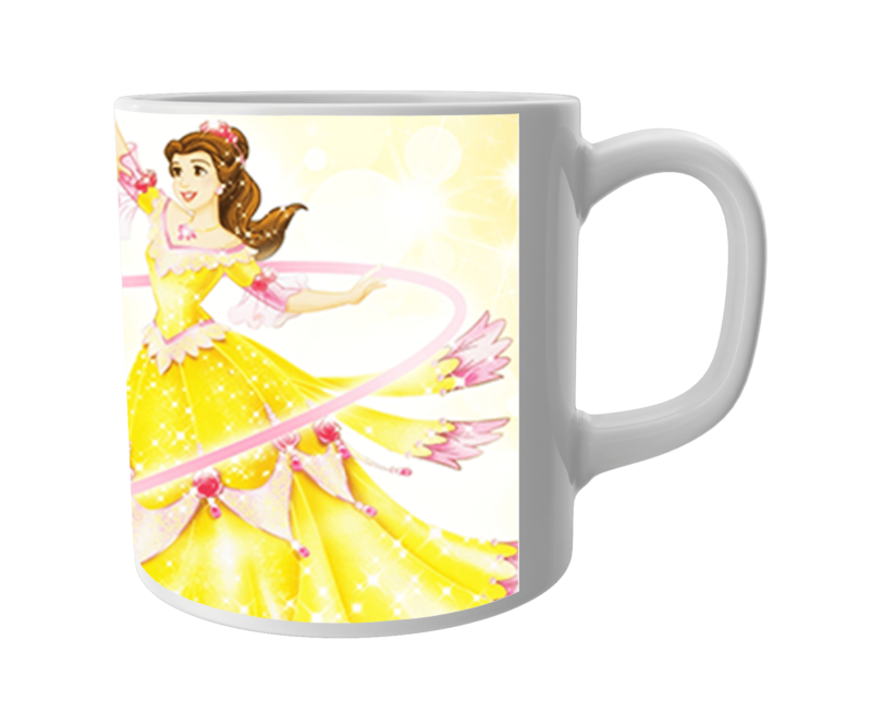 Product Guruji Belle doll Cartoon White Ceramic Coffee/Tea  Mug for Kids.?